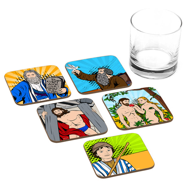Israeli Comics bible figures Coasters