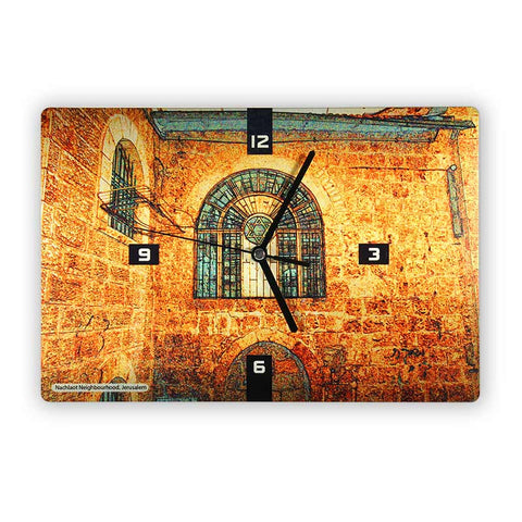 Wall Clock - Nachlaot Neighborhood Jerusalem 2 - Ofek Wertman tel aviv souvenirs Gift shop