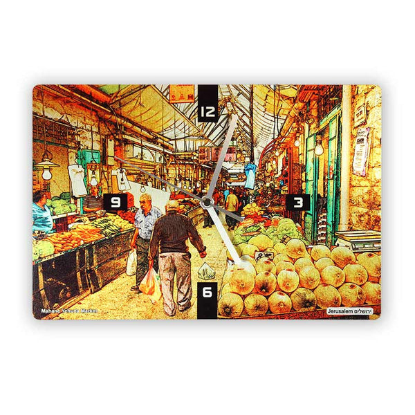 Mahane Yehuda Market Wall Clock - 1 - Ofek Wertman tel aviv souvenirs Gift shop