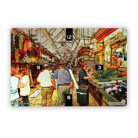 Mahane Yehuda Market Wall Clock - 3 - Ofek Wertman tel aviv souvenirs Gift shop