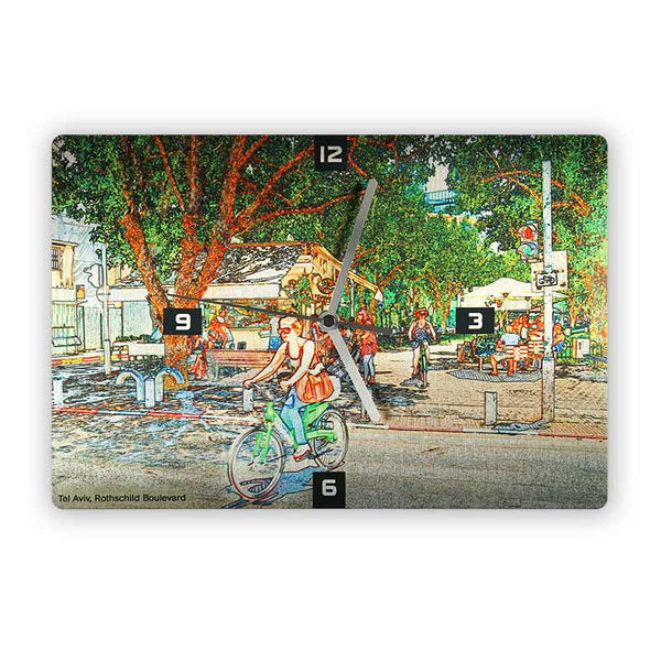 Rothschild Boulevard Wall Clock - 3 - Ofek Wertman tel aviv souvenirs Gift shop