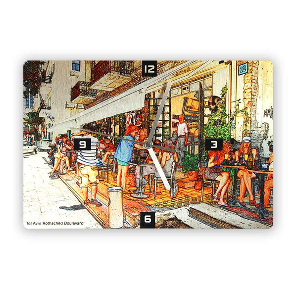 Wall Clock - 12 Rothschild Boulevard Cafe - Ofek Wertman tel aviv souvenirs Gift shop