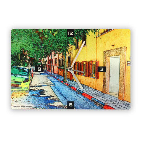 Wall Clock - Neve Tzedek Tel Aviv - 1 - Ofek Wertman tel aviv souvenirs Gift shop