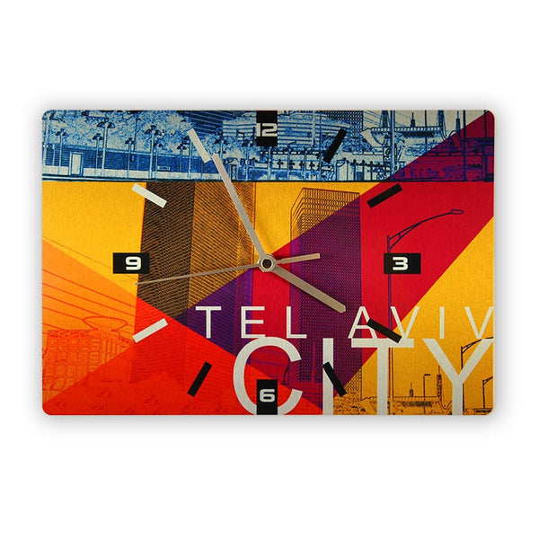 Tel Aviv City Wall Clock - 2 - Ofek Wertman tel aviv souvenirs Gift shop