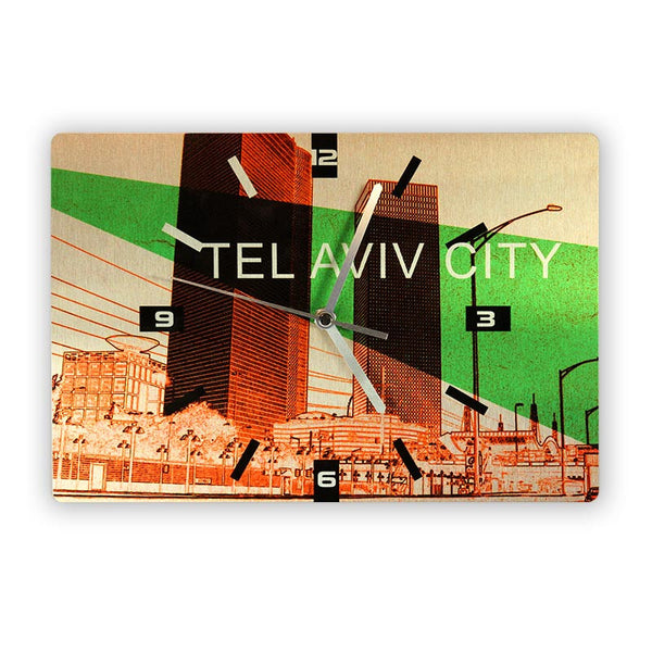 Tel Aviv City Wall Clock - 3 - Ofek Wertman tel aviv souvenirs Gift shop