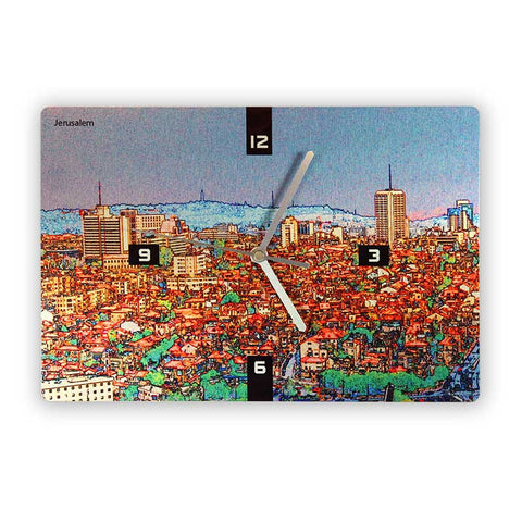 Wall Clock - Wall Clock - View on Jerusalem City - Ofek Wertman tel aviv souvenirs Gift shop