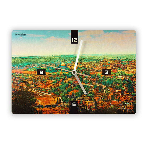 Wall Clock - View on Jerusalem 1 - Ofek Wertman tel aviv souvenirs Gift shop