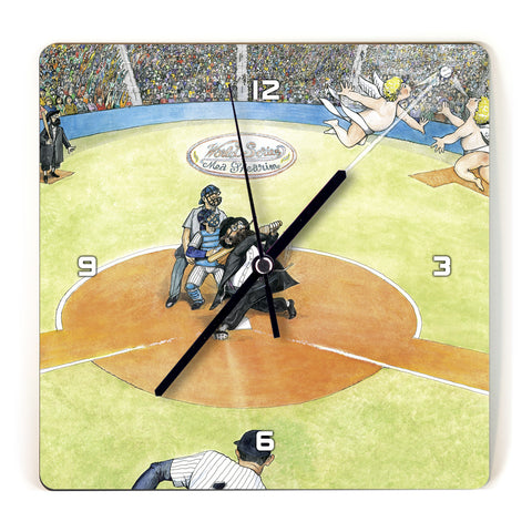 Martin Holt Baseball Wooden Wall Clock
