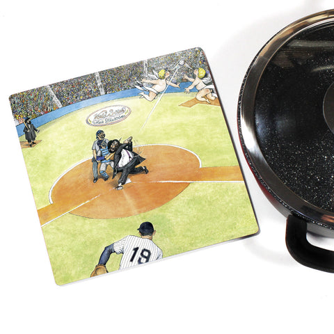 Martin Holt Baseball Wooden Trivet