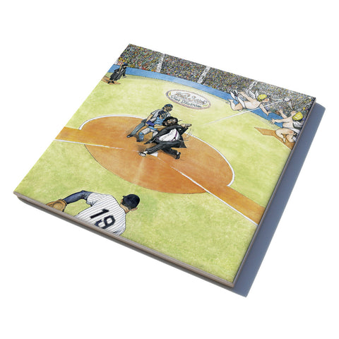 Martin Holt Baseball Ceramic Trivet
