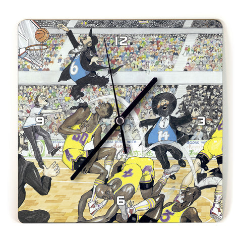 Martin Holt Basketball Wooden Wall Clock