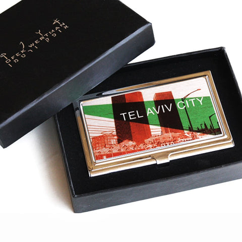 Business card Holder - Tel Aviv City - Ofek Wertman tel aviv souvenirs Gift shop
