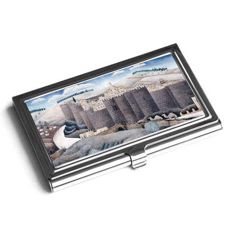 Business card Holder - The Walls of Jerusalem - by Reuven Rubin - Ofek Wertman tel aviv souvenirs Gift shop
