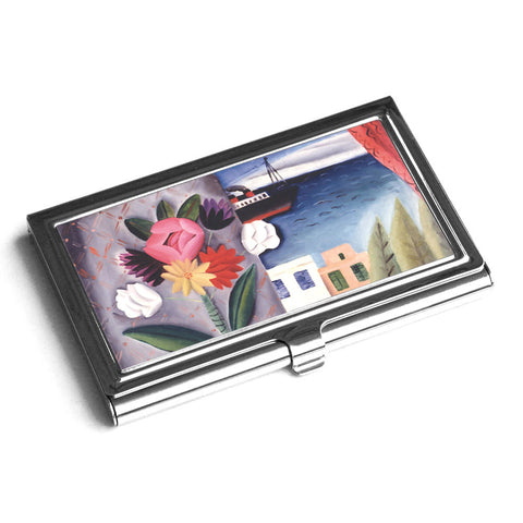 Business card Holder - Still Life with Paper Flower - by Reuven Rubin - Ofek Wertman tel aviv souvenirs Gift shop