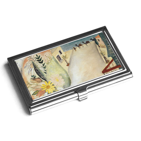 Business card Holder - View from my Window - by Reuven Rubin - Ofek Wertman tel aviv souvenirs Gift shop