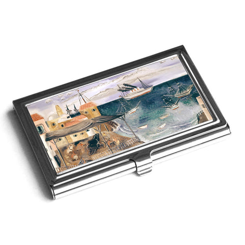 Business card Holder - Old Jaffa Port - by Reuven Rubin - Ofek Wertman tel aviv souvenirs Gift shop