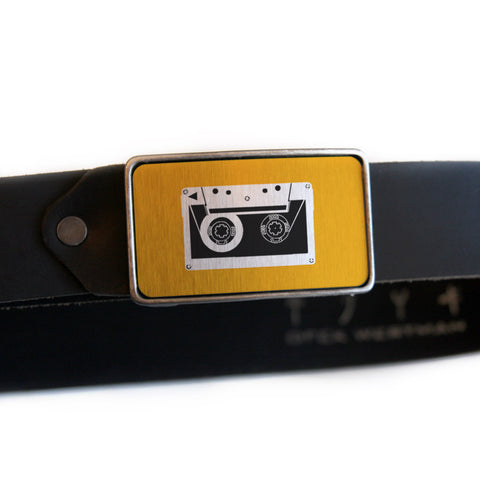 Cassette Orange Buckle & Belt - Ofek Wertman tel aviv souvenirs Gift shop