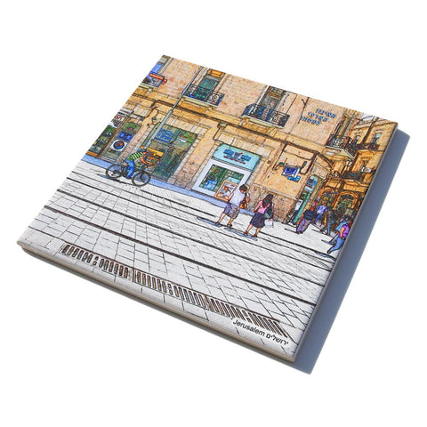 Ceramic Trivet - Jerusalem - Ofek Wertman tel aviv souvenirs Gift shop