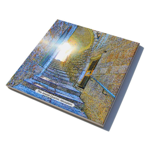Ceramic Trivet - Jewish Quarter (Jerusalem) 1 - Ofek Wertman tel aviv souvenirs Gift shop