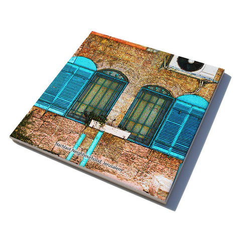 Ceramic Trivet - Nahlaot neighborhood (NACHLAOT) Jerusalem 3 - Ofek Wertman tel aviv souvenirs Gift shop