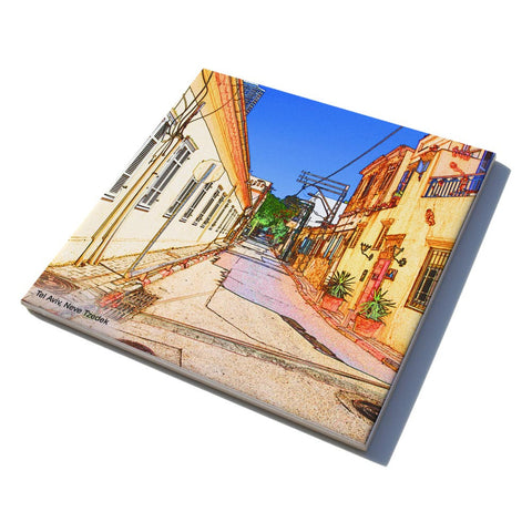Ceramic Trivet - Neve Tzedek Tel Aviv - 4 - Ofek Wertman tel aviv souvenirs Gift shop