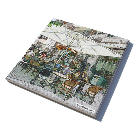 Ceramic Trivet - Cafe Bezalel Jerusalem - Ofek Wertman tel aviv souvenirs Gift shop