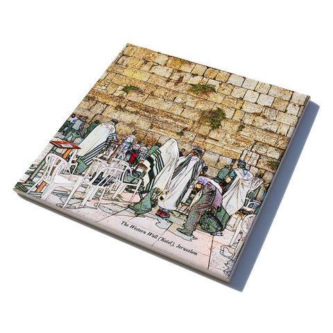 Ceramic Trivet - the kotel in Jerusalem 3 - Ofek Wertman tel aviv souvenirs Gift shop