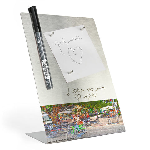 Desktop Memo Board - Rothschild Boulevard 2 - Tel Aviv - Ofek Wertman tel aviv souvenirs Gift shop