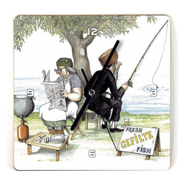 Martin Holt Gefilte Fish Wooden Wall Clock