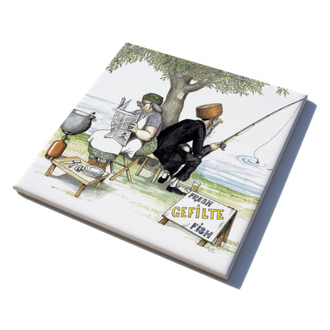 Martin Holt Gefilte Fish Ceramic Trivet