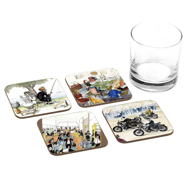 Martin Holt Hobbies 4 coasters set
