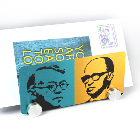 Letter / Napkin Holder - Menachem Begin & Ze'ev Jabotinsky 2 - Ofek Wertman tel aviv souvenirs Gift shop