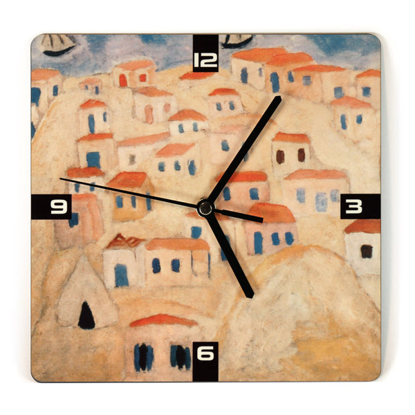 Wooden Wall Clock - Tel Aviv - by Reuven Rubin - Ofek Wertman tel aviv souvenirs Gift shop