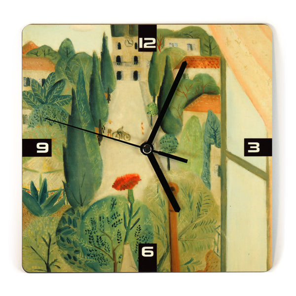 Wooden Wall Clock - Rothschild Boulevard Tel Aviv - by Reuven Rubin - Ofek Wertman tel aviv souvenirs Gift shop