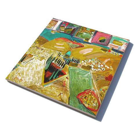 Ceramic Trivet by Nahum Gutman - 5 - Ofek Wertman tel aviv souvenirs Gift shop