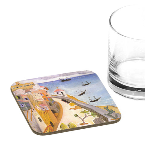 Coaster - Jaffa Port - by Reuven Rubin - Ofek Wertman tel aviv souvenirs Gift shop