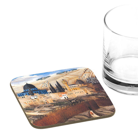 Coaster - Jerusalem 1926 - by Reuven Rubin - Ofek Wertman tel aviv souvenirs Gift shop
