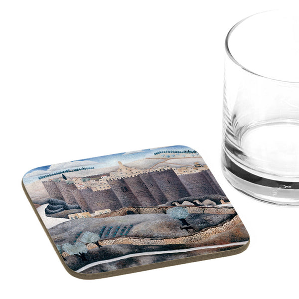 Coaster - The Walls of Jerusalem - by Reuven Rubin - Ofek Wertman tel aviv souvenirs Gift shop