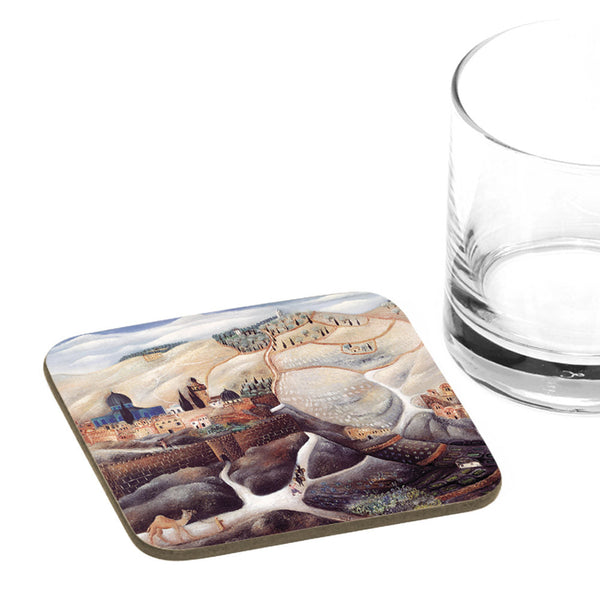 Coaster - The Old City of Jerusalem - by Reuven Rubin - Ofek Wertman tel aviv souvenirs Gift shop