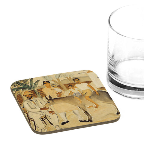 Coaster - Sabbath in the Colony - by Reuven Rubin - Ofek Wertman tel aviv souvenirs Gift shop