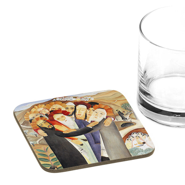 Coaster - The Dancers from Meron - by Reuven Rubin - Ofek Wertman tel aviv souvenirs Gift shop