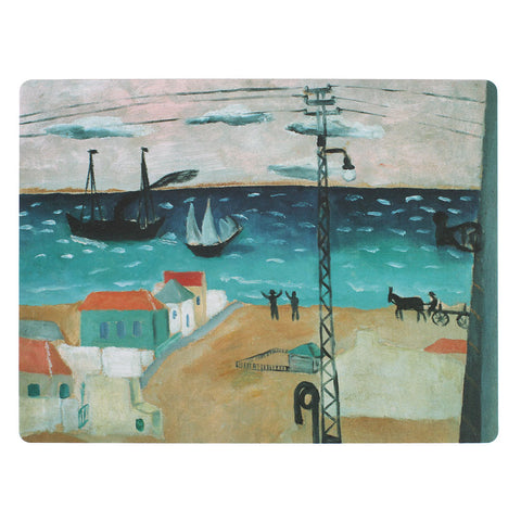 Placemat - Tel Aviv Seashore - by Reuven Rubin - Ofek Wertman tel aviv souvenirs Gift shop