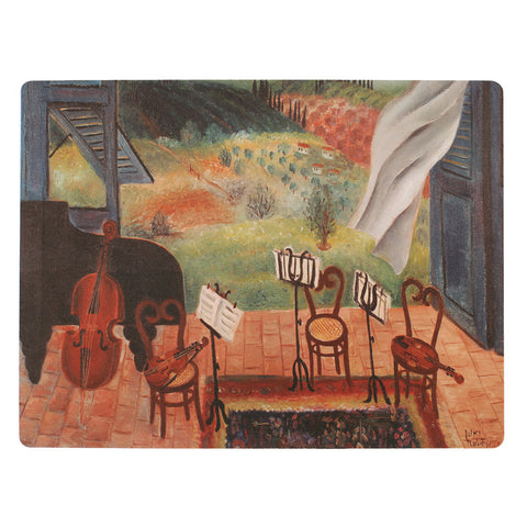 Placemat - Musical Quartet in Rehovot - by Reuven Rubin - Ofek Wertman tel aviv souvenirs Gift shop