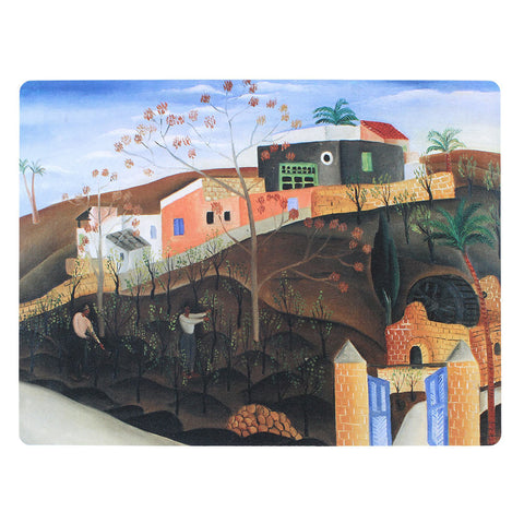 Placemat - Ein Karem - by Reuven Rubin - Ofek Wertman tel aviv souvenirs Gift shop