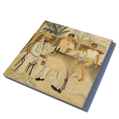Ceramic Trivet - Sabbath in the Colony - by Reuven Rubin - Ofek Wertman tel aviv souvenirs Gift shop