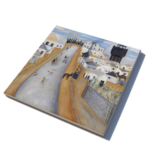 Ceramic Trivet - Balfour Street Tel Aviv - by Reuven Rubin - Ofek Wertman tel aviv souvenirs Gift shop