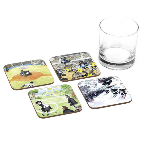 Martin Holt Sports A - 4 coasters set