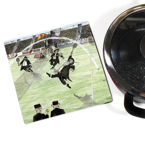 Martin Holt Tennis Wooden Trivet