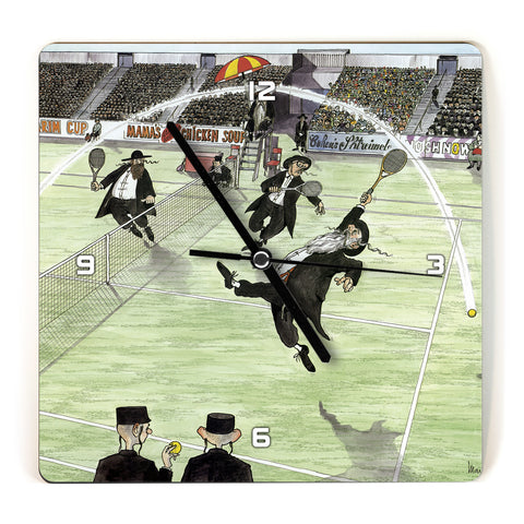 Martin Holt Tennis Wooden Wall Clock