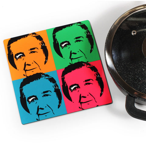 Wooden Trivet - Golda Meir - Ofek Wertman tel aviv souvenirs Gift shop